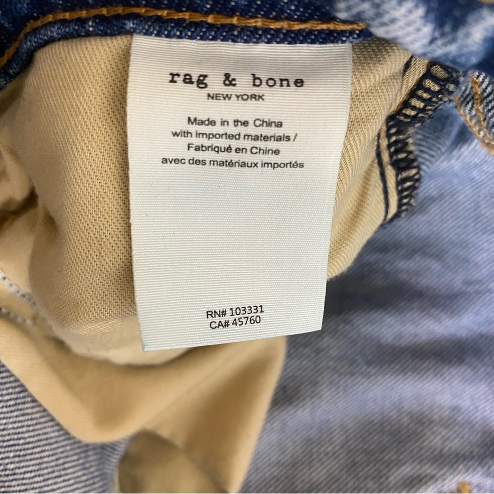 Rag & Bone Nina High-Rise Ankle Cigarette Jean in Dana Point W Holes Size 27 - Picture 11 of 15